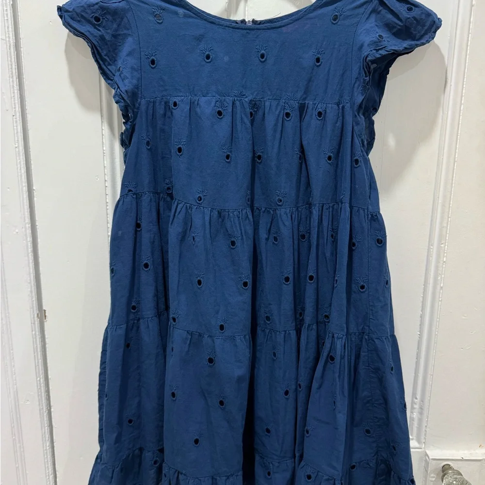 Simply Southern Blue Pleated Casual Dress with Bateau Neckline